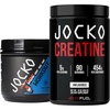 image:imageJocko Fuel Gym Bundle  Creatine  Nitro Pop Pre Workout Powder 2 Pack Bundle 30 Day Supply