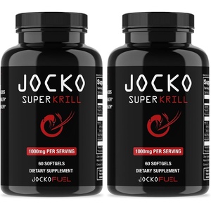 image:imageJocko Fuel Antarctic Krill Oil Omega 3 Fatty Acid Supplements DHA amp EPA  1000mg Softgels  Supports Joints Mobility amp Mental Function 60 Softgels60 Count Pack of 2