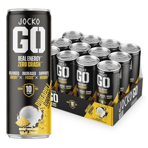 image:imageJocko Fuel GO Energy Drinks Sour Apple  95mg Caffeine with Added Adaptogens Vitamin B12 amp B6 amp L Theanine for Mood amp Focus Support No Sugar 12 Pack  Packaging May VaryCoconutPineapple