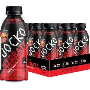 image:imageJocko Fuel Hydrate Electrolyte Drinks  Sports Drink Hydration Amplifier Thirst Quencher  Scientifically Formulated Electrolyte Blend LemonLime 16 Oz 12 PackFruit Punch