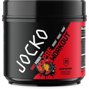 image:imageJocko Fuel Pre Workout for Men amp Women  High Stim Low Sugar Blend with Beta Alanine  LCitrulline Support Muscle Pump Energy amp Recovery 200mg of Caffeine Fruit Punch 30 Servings 131lbs 594 GFruit Punch