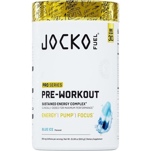 image:imageJocko Fuel Preworkout Pro Series Sour Gummy Elite Performance Energy Focus Pump Formula 300mg Natural Caffeine LCitrulline Alpha GPC LTyrosine Peak ATP High Intensity Training 20 ServingsBlue Ice