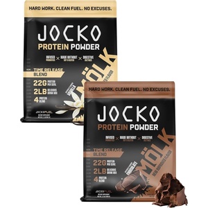 image:imageJocko Fuel Protein 2 Pack Bundle  Jocko Mlk Chocolate  Vanilla 2 Flavors 2lb Each