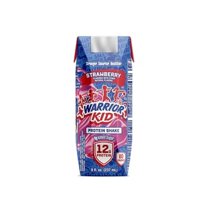 image:imageWarrior Kid Nutritional Protein Shake Chocolate Healthy Kids Snacks 12g Protein 0g Added Sugar Vitamins amp Minerals No Soy Ingredients Gluten Free NonGMO 825 Fl Oz 12 CountStrawberry