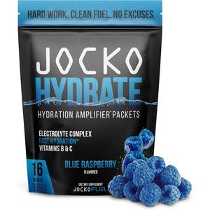 image:imageJocko Fuel Hydrate Electrolytes Powder Packets Low Sugar  Hydration Amplifier Packets for Recovery Dehydration amp Exercise  with Vitamins B6 B12 amp C 16 Packets Fruit PunchBlue Raspberry