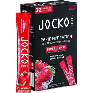 image:imageJocko Fuel Rapid Hydration Electrolytes Powder Fruit Punch  12 PacketsStrawberry